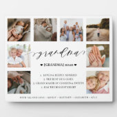 Plaque Photo Grandma Définition Script Photo Collage Keepsaké (Devant)