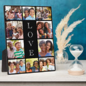 Plaque Photo Grandma Love 10 Photo Collage noir (Côté)