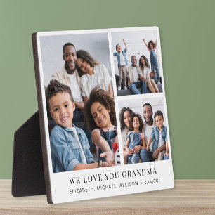 Plaque Photo Grandma Love You 3 Photo Collage