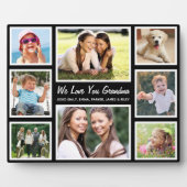 Plaque Photo Grandma Love You Photo Collage Noir (Devant)