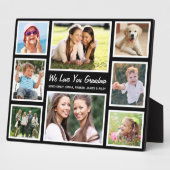Plaque Photo Grandma Love You Photo Collage Noir (Côté)