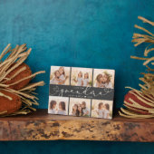 Plaque Photo Grandma Modern Heart Script Photo Collage Love (Côté)