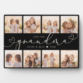 Plaque Photo Grandma Modern Heart Script Photo Collage Love (Devant)
