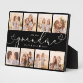 Plaque Photo Grandma Modern Heart Script Photo Collage Love (Côté)