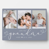 Plaque Photo Grandma Modern Heart Script Photo Collage Love (Devant)