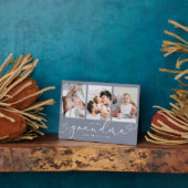 Plaque Photo Grandma Modern Heart Script Photo Collage Love (Côté)