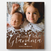 Plaque Photo Grandma rustique en bois (Devant)
