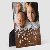 Plaque Photo Grandma rustique en bois (Côté)