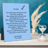 Plaque Photo Grandpa - (Côté)