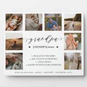Plaque Photo Grandpa Definition Script Photo Collage Keepsake (Devant)