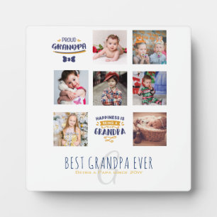 Plaque Photo GRANDPA PHOTO COLLAGE CADEAU Fier Papa Pops Gramps