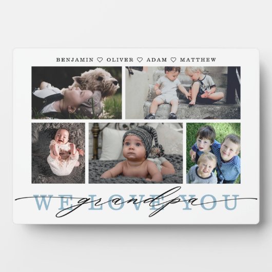 Plaque Photo Grandpa Photo Collage Keepsaké (Devant)