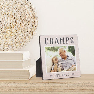 Plaque Photo Grandpa photo de Grandpa personnalisées rustiques