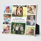 Plaque Photo Grandparents Love You 8 Photo Collage (Côté)
