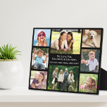 Plaque Photo Grandparents Love You 8 Photo Collage noir<br><div class="desc">Donnez aux meilleurs grands-parents du monde une élégante plaque de collage photo de coutume noire 8 qu'ils chériront et apprécieront pendant des années. Ajoutez huit photos de famille de petits-enfants, d'enfants, d'autres membres de la famille, d'animaux domestiques, etc., personnalisez l'expression "Je t'aime" ou "Nous t'aimons", et si on les appelle...</div>