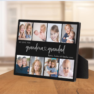 Plaque Photo Grands-parents 8 photos personnalisées Nous vous a