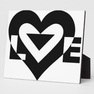 Plaque Photo Graphique d'amour cool, noir