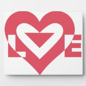 Plaque Photo Graphique d'amour cool, rose cerise (Devant)