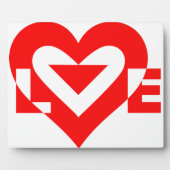 Plaque Photo Graphique d'amour cool, Rouge (Devant)