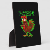 Plaque Photo Graphique Rétro Classique de Poulet F-Caw-F (Côté)