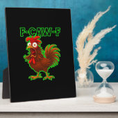 Plaque Photo Graphique Rétro Classique de Poulet F-Caw-F (Côté)