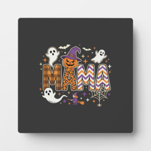 Plaque Photo Graphisme de Maman Halloween Fantômes Sorcière et