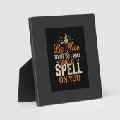 Plaque Photo Graphisme de sort de sorcière d'Halloween_1 (Recto)