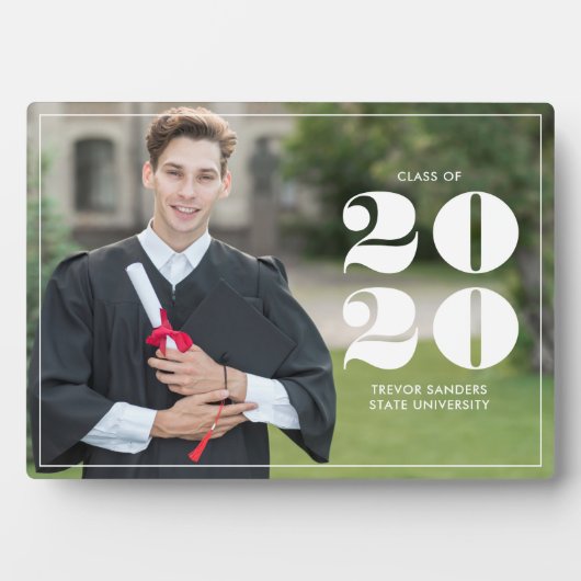 Plaque Photo Gras "Classe de 2023" Graduation personnalisée (Devant)