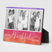 Plaque Photo Grateful Merci béni moderne Trois photo (Côté)