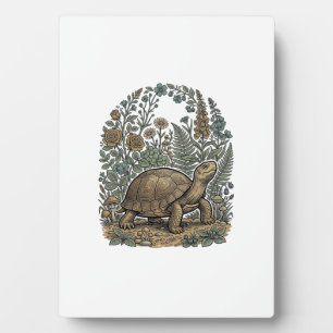 Plaque Photo Gravure vintage tortue jardin botanique