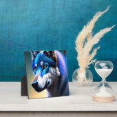 Plaque Photo Gray Wolf Visage Portrait Art (Insitu)