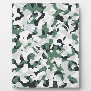 Plaque Photo Green camouflage pattern