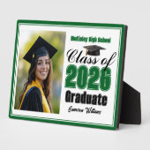Plaque Photo Green Class of 2026 Graduation Photo (Côté)