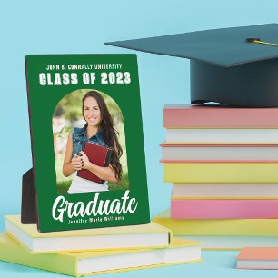 Plaque Photo Green Graduate Modern Arch 2024 Graduation Photo