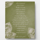 Plaque Photo Green grunge leaves (Devant)