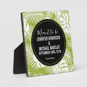 Plaque Photo Green Palm Leaves Rainforest Pattern (Recto)