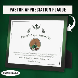 Plaque Photo Green Pastor Appréciation Célébration Cadeau de l'