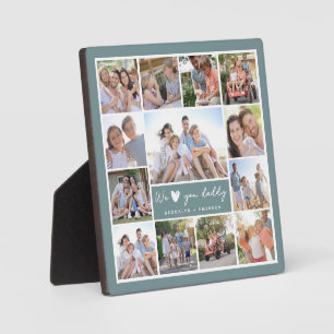 Plaque Photo Green We Love You Papa   13 Collage photo