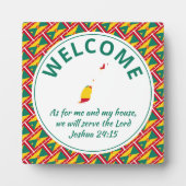 Plaque Photo GRENADA FLAG Christian Welcome (Devant)