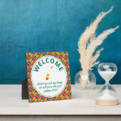 Plaque Photo GRENADA FLAG Christian Welcome (Insitu)