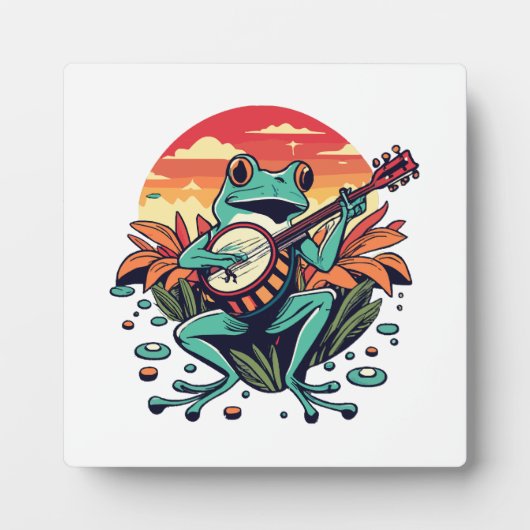 Plaque Photo Grenouille banjo (Devant)