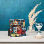 Plaque Photo Grenouille dans la bibliothèque (Insitu)