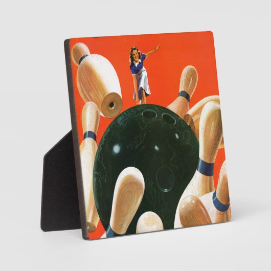 Plaque Photo Grève de Bowling (Recto)