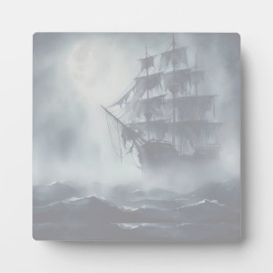 Plaque Photo Grey, Gris Fog Pirate Navire Retraite