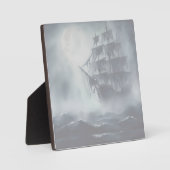 Plaque Photo Grey, Gris Fog Pirate Navire Retraite (Recto)