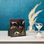 Plaque Photo Greyhounds médiéval dans les bois profonds (Insitu)