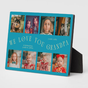 Plaque Photo Grille de 8 photos moderne Love You Grand-père Ble