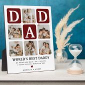Plaque Photo Grille multiphoto moderne mignon cadeau DAD (Côté)
