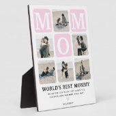 Plaque Photo Grille multiphoto moderne mignonne MOM Cadeau rose (Côté)