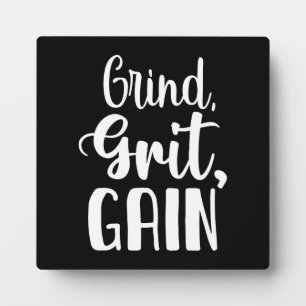 Plaque Photo Grind, Grit, Gain, Hustle, Gym, Motivation De Succ